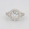 1.85 CT Round Cut Halo Pavé Solitaire (LG) - ZIZOV DIAMONDS