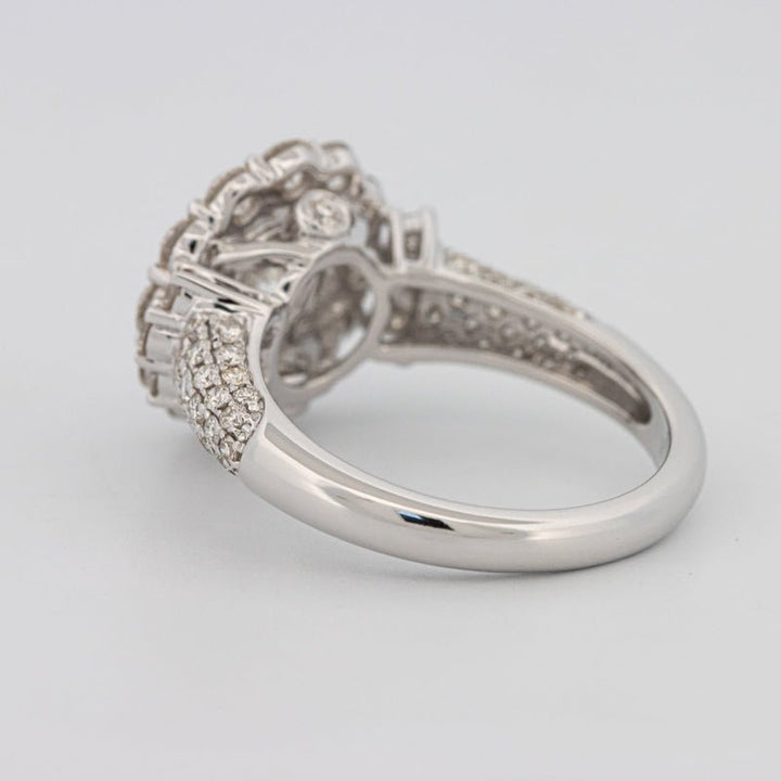 1.85 CT Round Cut Halo Pavé Solitaire (LG) - ZIZOV DIAMONDS