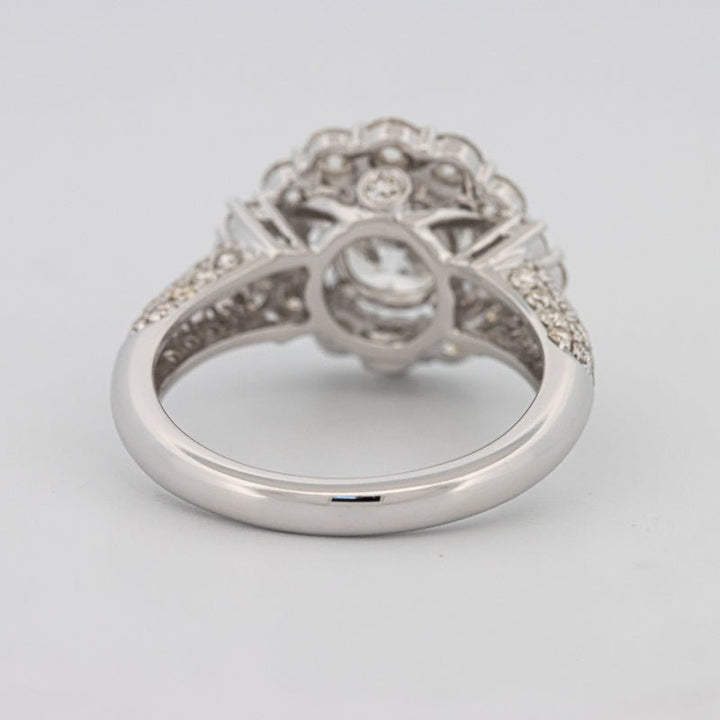 1.85 CT Round Cut Halo Pavé Solitaire (LG) - ZIZOV DIAMONDS