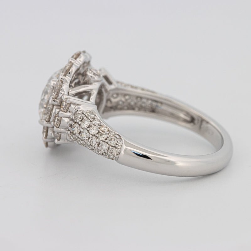 1.85 CT Round Cut Halo Pavé Solitaire (LG) - ZIZOV DIAMONDS