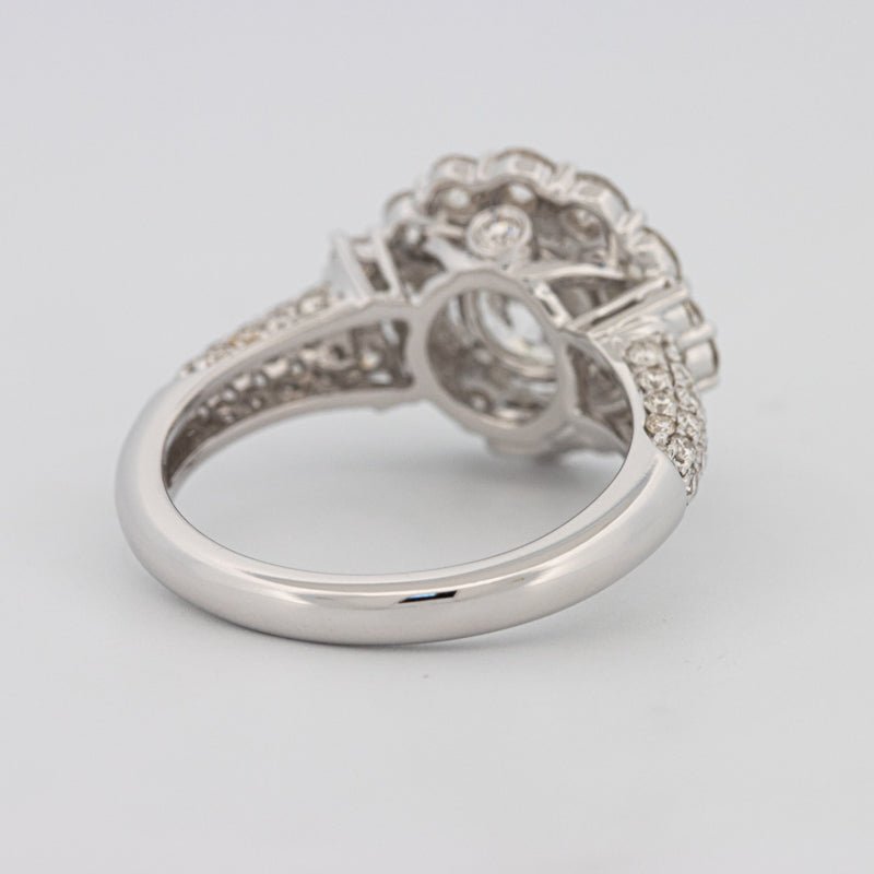 1.85 CT Round Cut Halo Pavé Solitaire (LG) - ZIZOV DIAMONDS