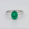 1.90 CT Oval Green Emerald Ring - ZIZOV DIAMONDS