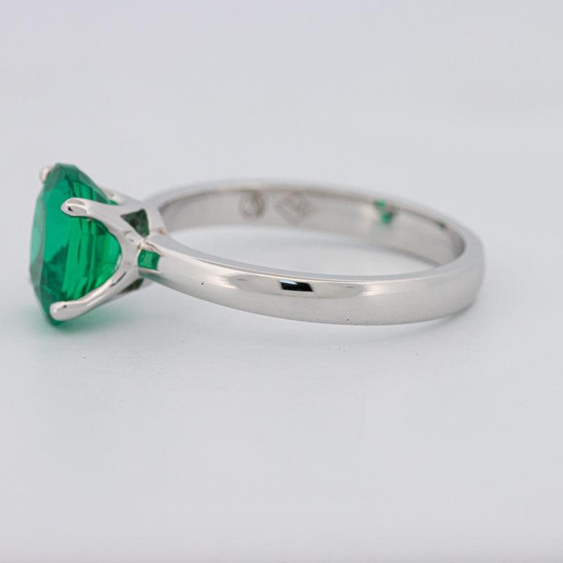 1.90 CT Oval Green Emerald Ring - ZIZOV DIAMONDS