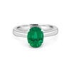 1.90 CT Oval Green Emerald Ring - ZIZOV DIAMONDS