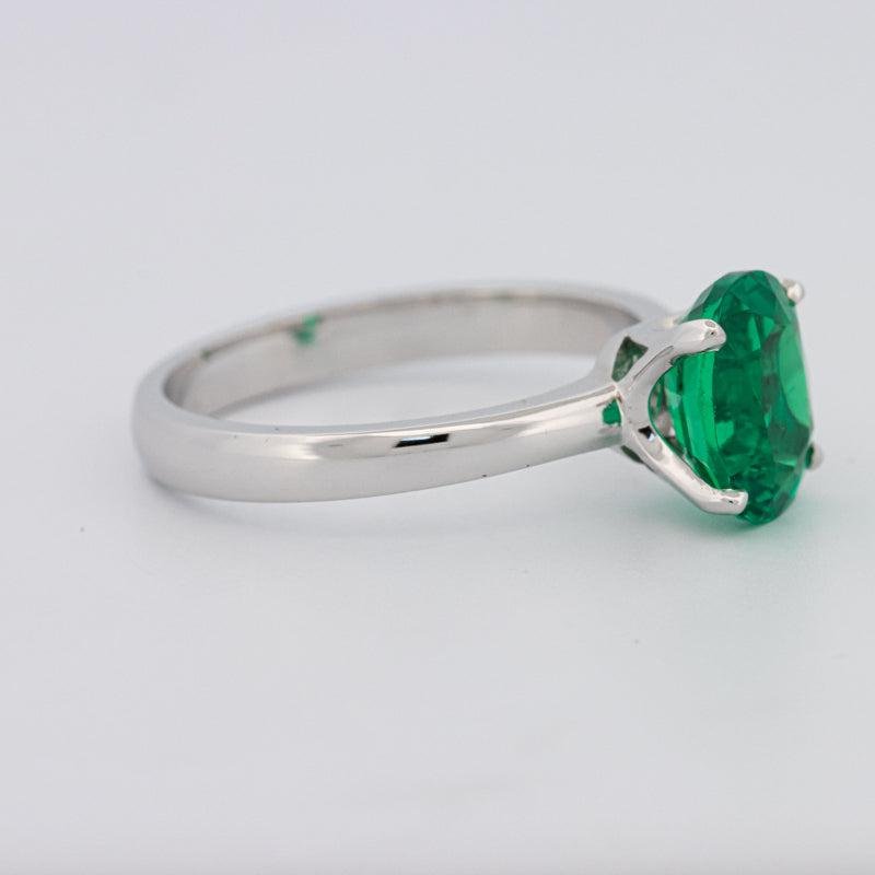 1.90 CT Oval Green Emerald Ring - ZIZOV DIAMONDS