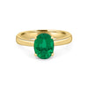 1.90 CT Oval Green Emerald Ring - ZIZOV DIAMONDS
