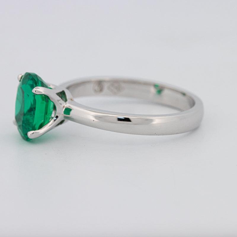 1.90 CT Oval Green Emerald Ring - ZIZOV DIAMONDS