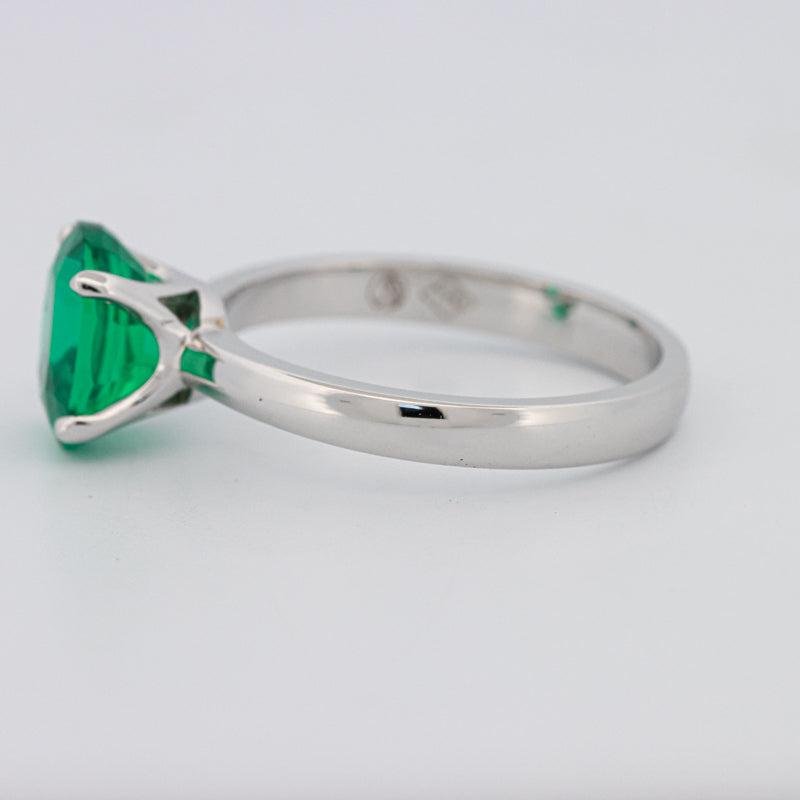 1.90 CT Oval Green Emerald Ring - ZIZOV DIAMONDS