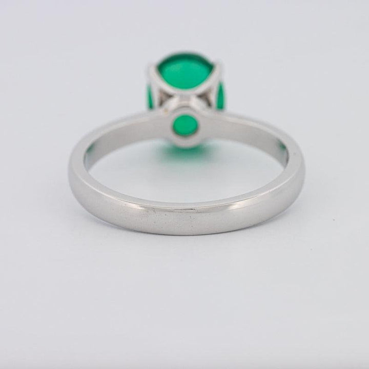 1.90 CT Oval Green Emerald Ring - ZIZOV DIAMONDS