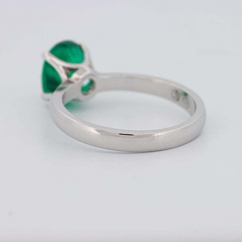 1.90 CT Oval Green Emerald Ring - ZIZOV DIAMONDS