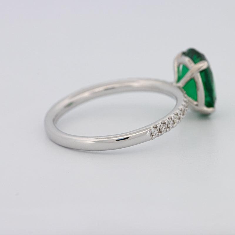 1.90 CT Oval Green Emerald Ring - ZIZOV DIAMONDS