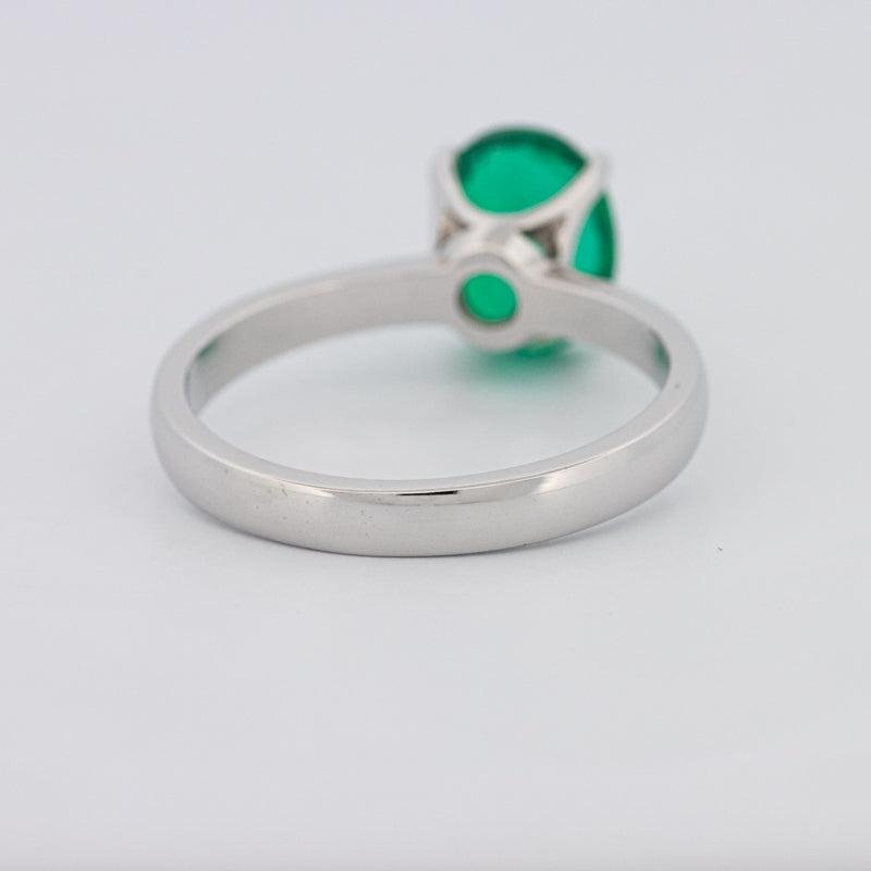 1.90 CT Oval Green Emerald Ring - ZIZOV DIAMONDS