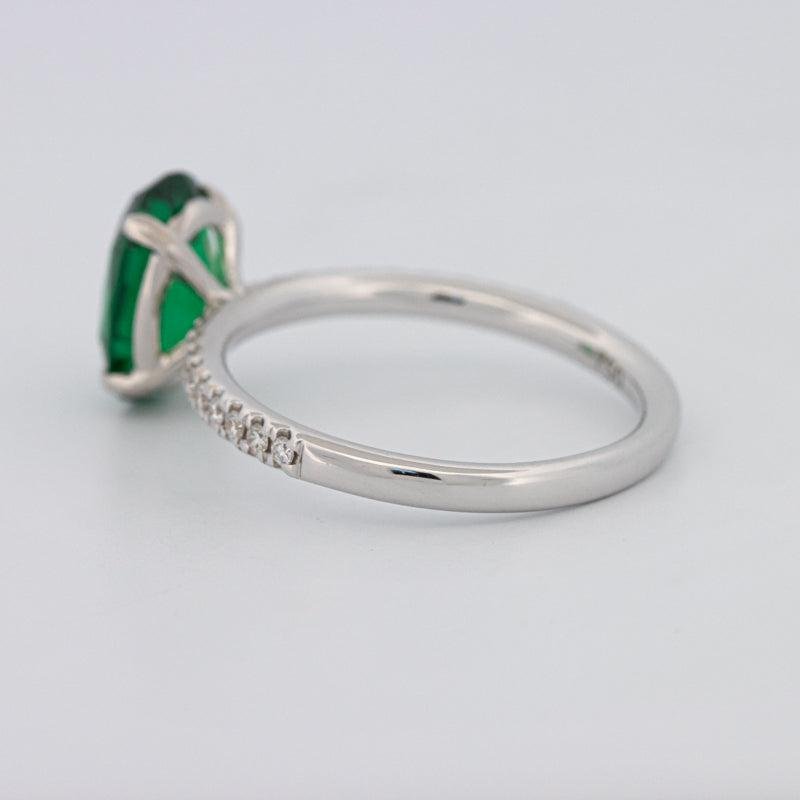 1.90 CT Oval Green Emerald Ring - ZIZOV DIAMONDS