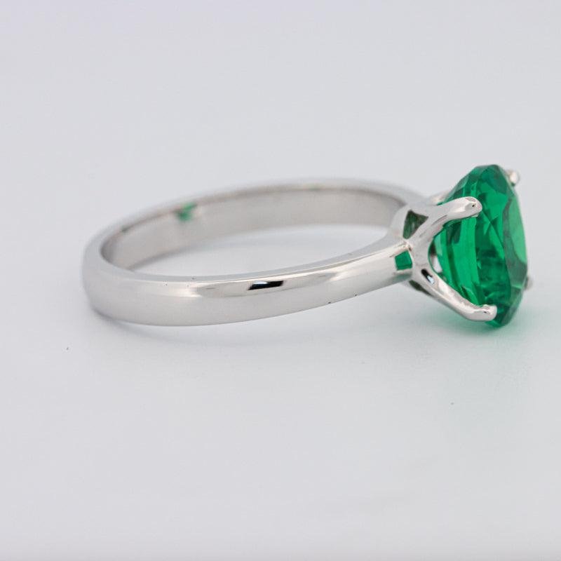 1.90 CT Oval Green Emerald Ring - ZIZOV DIAMONDS