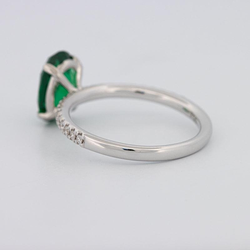 1.90 CT Oval Green Emerald Ring - ZIZOV DIAMONDS