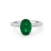 1.90 CT Oval Green Emerald Ring - ZIZOV DIAMONDS