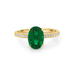 1.90 CT Oval Green Emerald Ring - ZIZOV DIAMONDS
