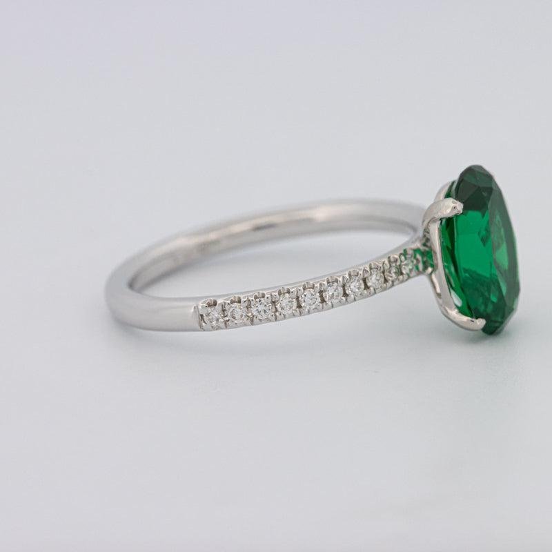 1.90 CT Oval Green Emerald Ring - ZIZOV DIAMONDS