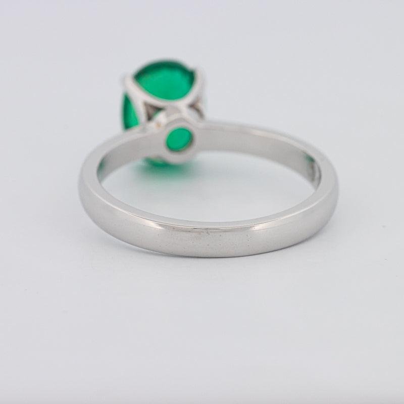 1.90 CT Oval Green Emerald Ring - ZIZOV DIAMONDS