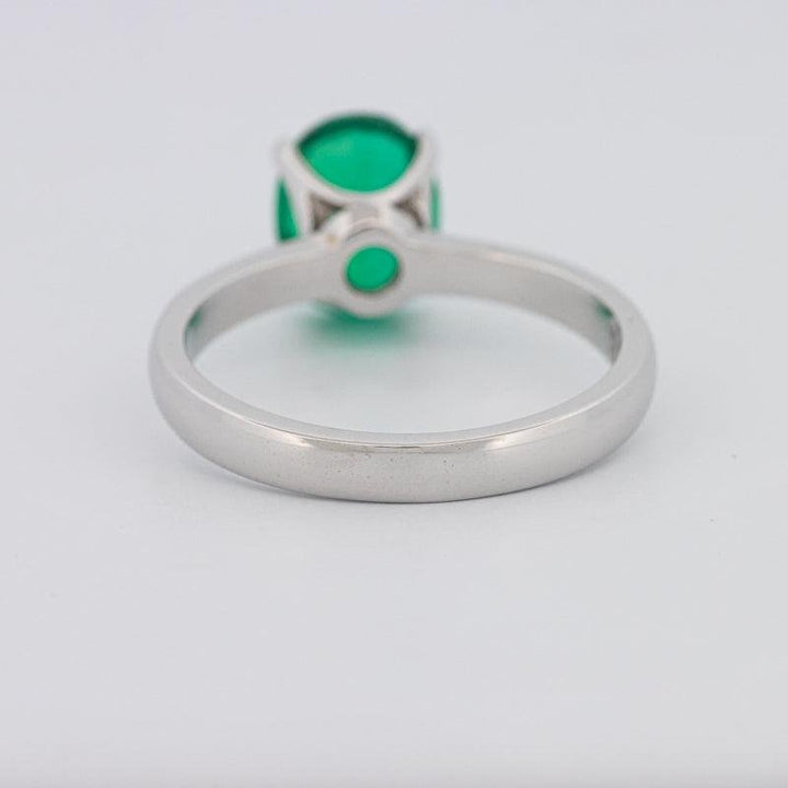 1.90 CT Oval Green Emerald Ring - ZIZOV DIAMONDS