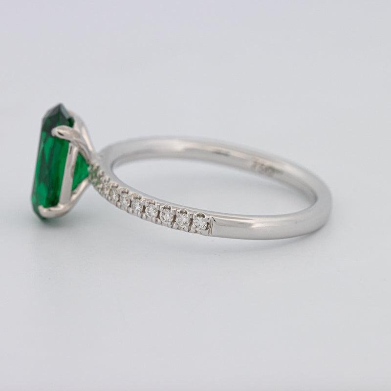 1.90 CT Oval Green Emerald Ring - ZIZOV DIAMONDS