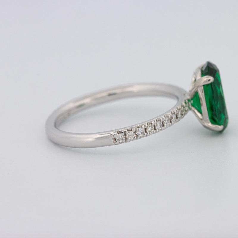 1.90 CT Oval Green Emerald Ring - ZIZOV DIAMONDS