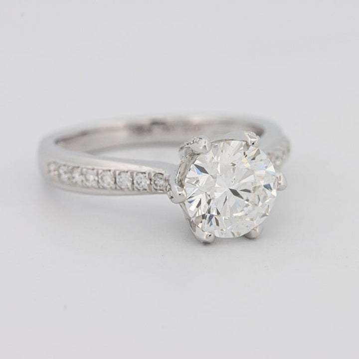 1.90 CT Round Cut Full Pavé Solitaire (LG) - ZIZOV DIAMONDS