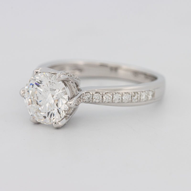 1.90 CT Round Cut Full Pavé Solitaire (LG) - ZIZOV DIAMONDS