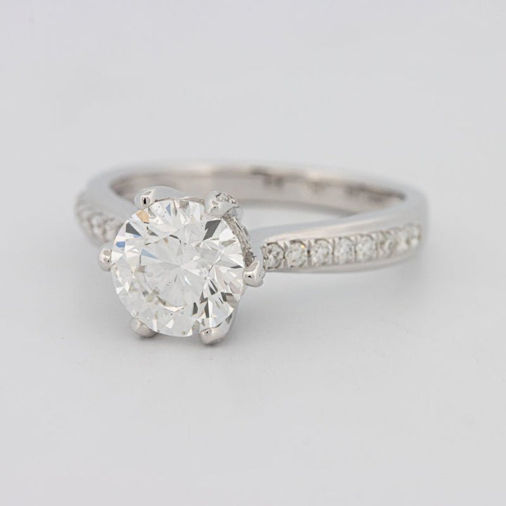 1.90 CT Round Cut Full Pavé Solitaire (LG) - ZIZOV DIAMONDS