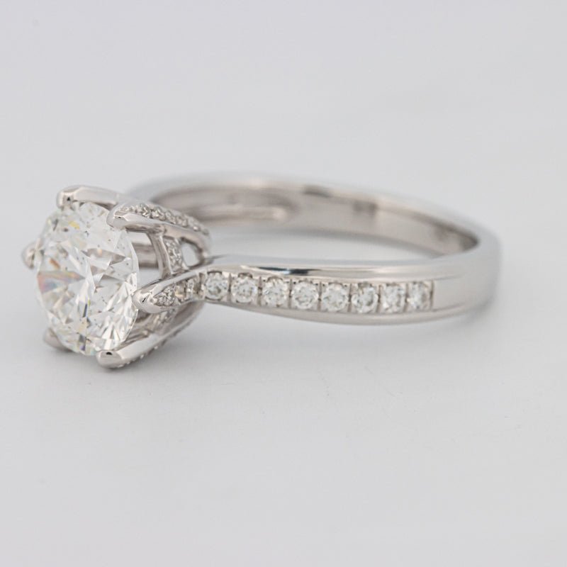1.90 CT Round Cut Full Pavé Solitaire (LG) - ZIZOV DIAMONDS