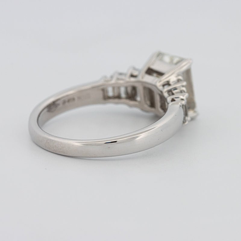 2 CT Emerald Cut Trilogy Solitaire - ZIZOV DIAMONDS