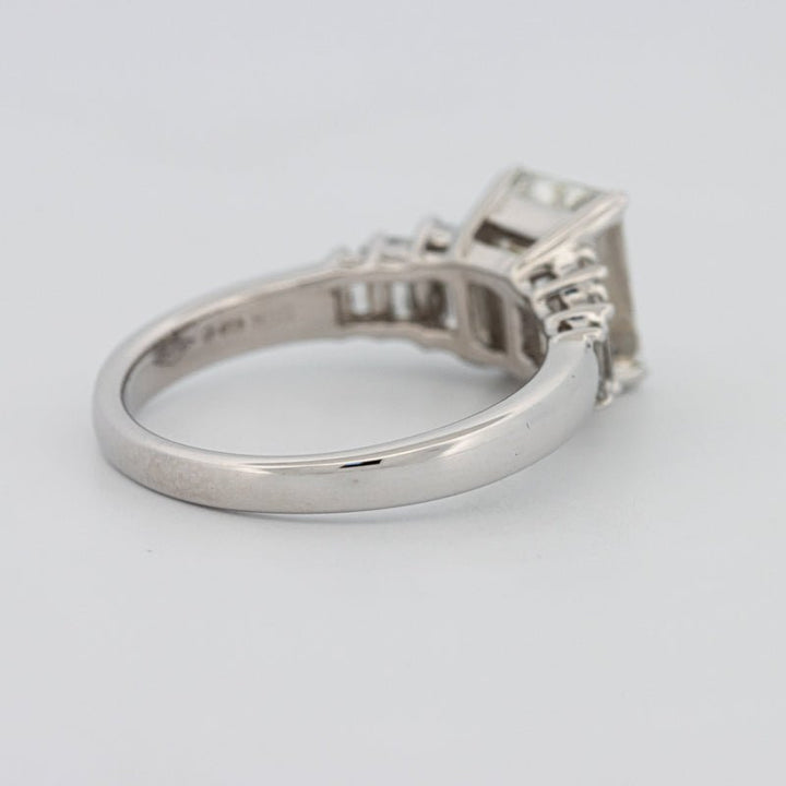 2 CT Emerald Cut Trilogy Solitaire - ZIZOV DIAMONDS