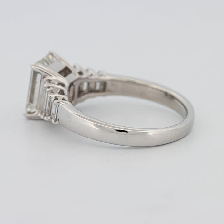 2 CT Emerald Cut Trilogy Solitaire - ZIZOV DIAMONDS