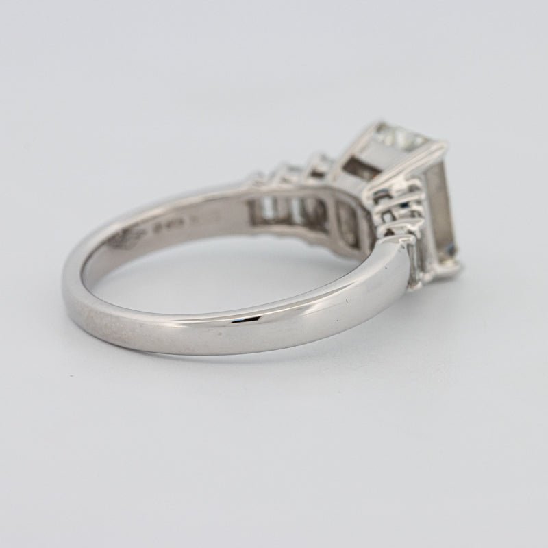 2 CT Emerald Cut Trilogy Solitaire - ZIZOV DIAMONDS