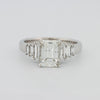 2 CT Emerald Cut Trilogy Solitaire - ZIZOV DIAMONDS