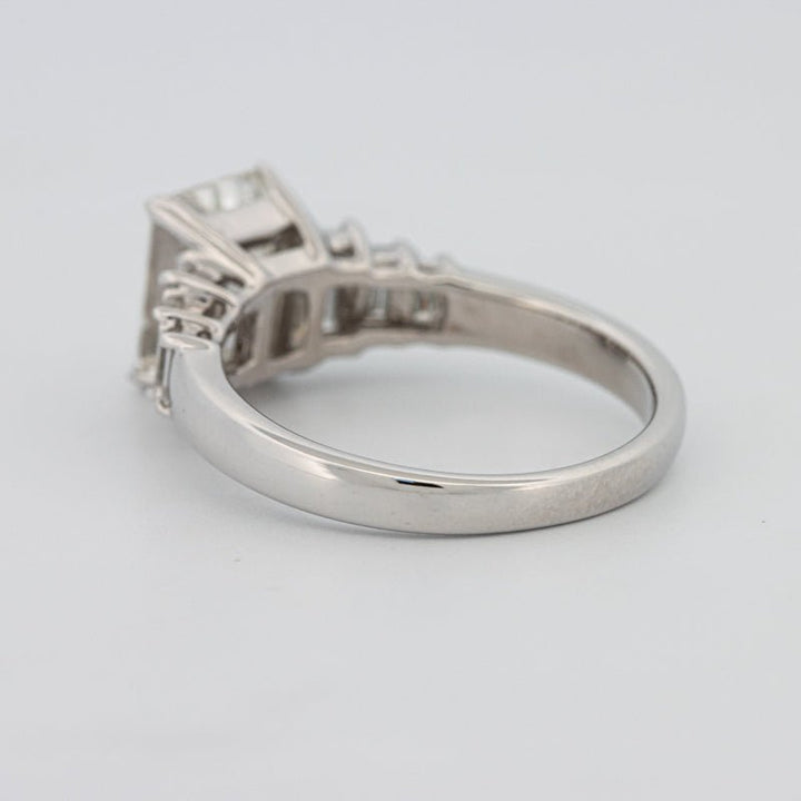 2 CT Emerald Cut Trilogy Solitaire - ZIZOV DIAMONDS