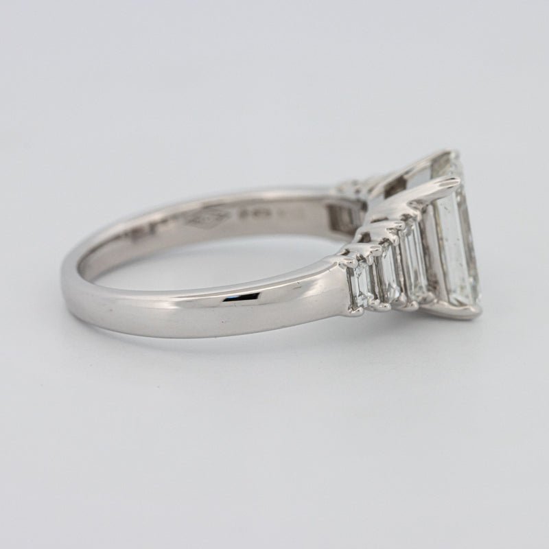 2 CT Emerald Cut Trilogy Solitaire - ZIZOV DIAMONDS