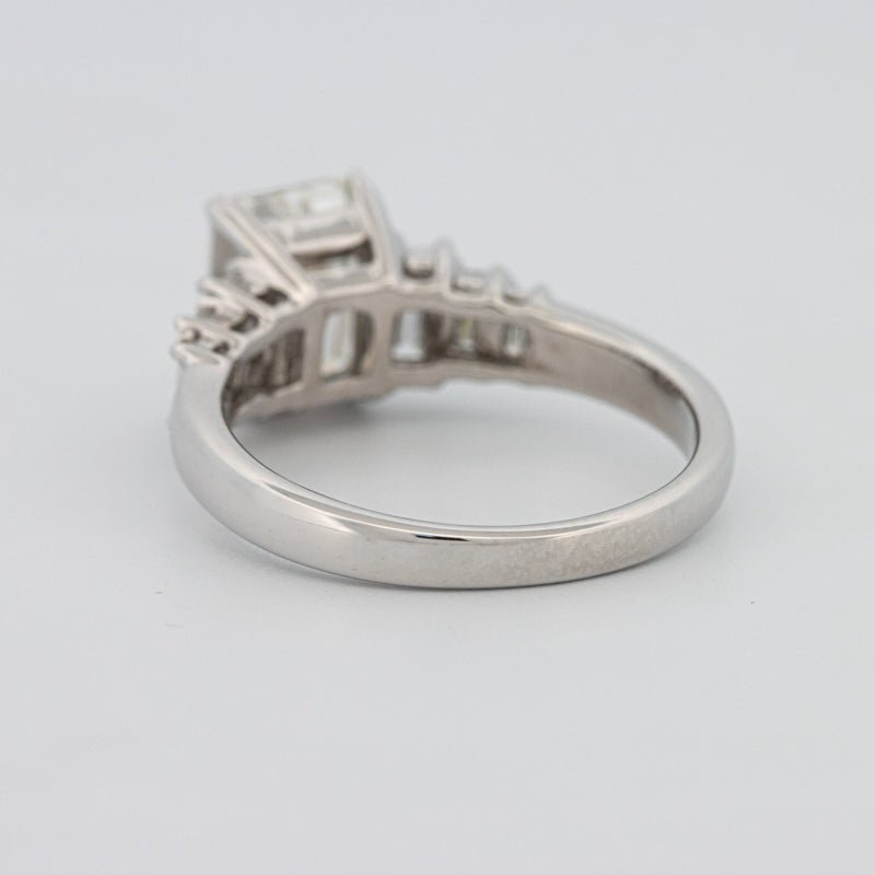 2 CT Emerald Cut Trilogy Solitaire - ZIZOV DIAMONDS