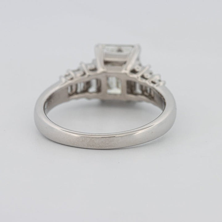 2 CT Emerald Cut Trilogy Solitaire - ZIZOV DIAMONDS