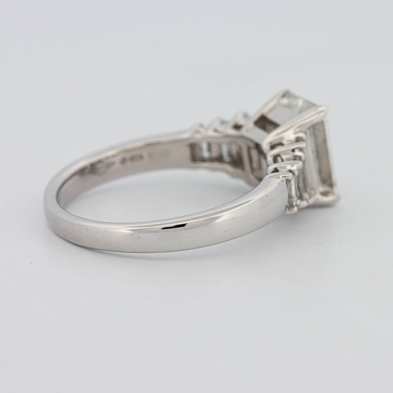 2 CT Emerald Cut Trilogy Solitaire - ZIZOV DIAMONDS