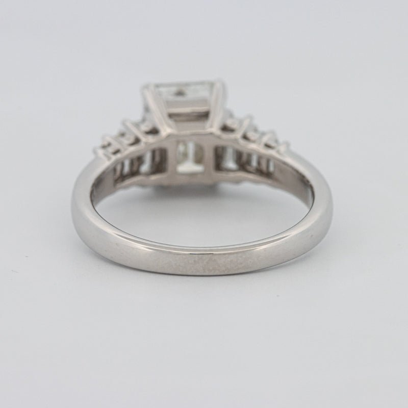 2 CT Emerald Cut Trilogy Solitaire - ZIZOV DIAMONDS