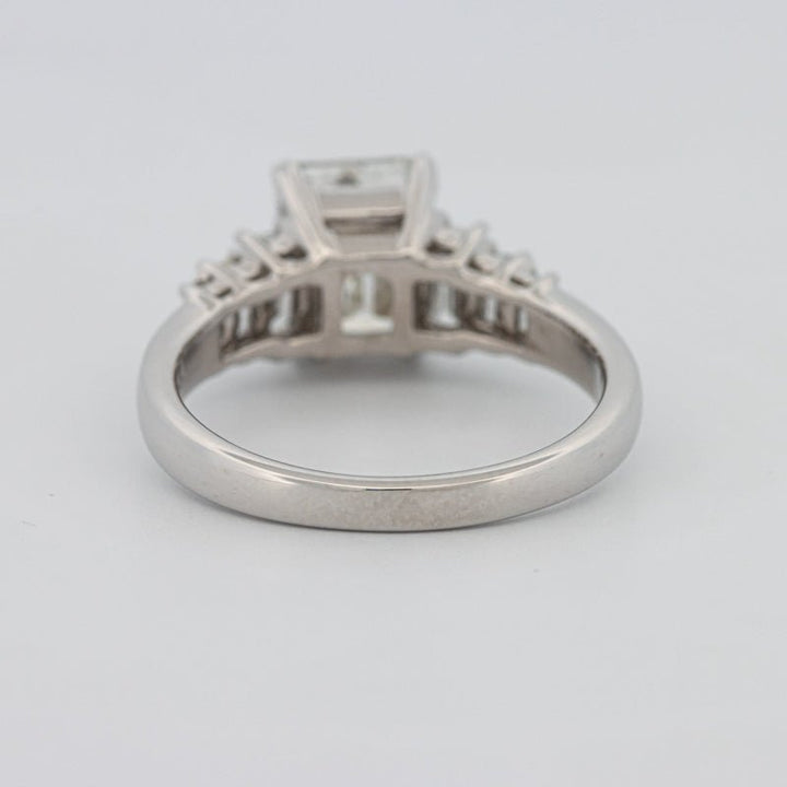 2 CT Emerald Cut Trilogy Solitaire - ZIZOV DIAMONDS