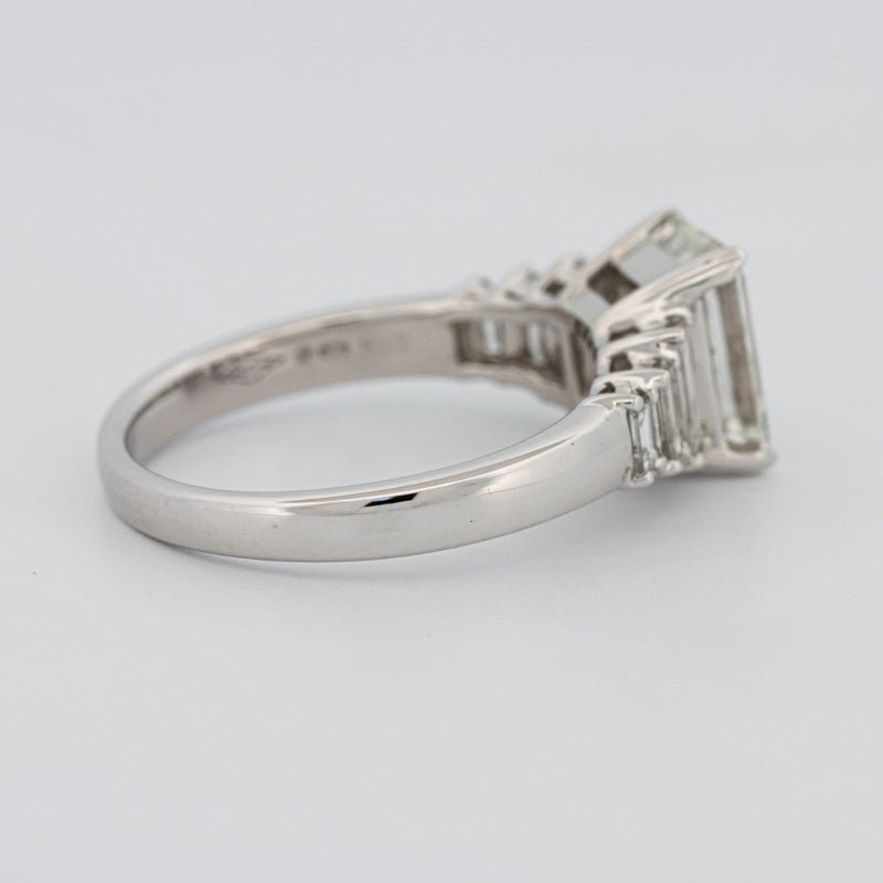 2 CT Emerald Cut Trilogy Solitaire - ZIZOV DIAMONDS