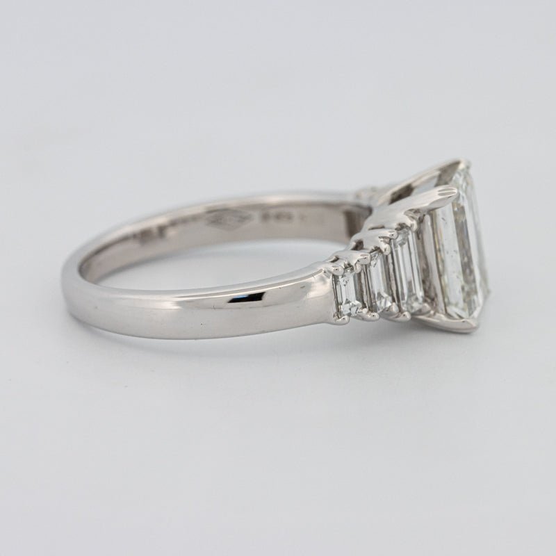 2 CT Emerald Cut Trilogy Solitaire - ZIZOV DIAMONDS