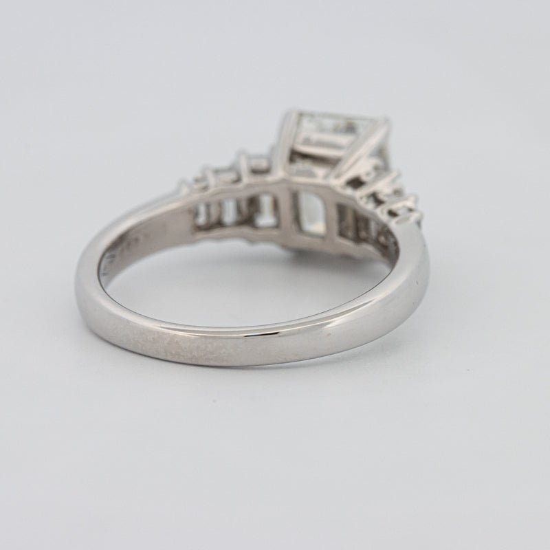 2 CT Emerald Cut Trilogy Solitaire - ZIZOV DIAMONDS