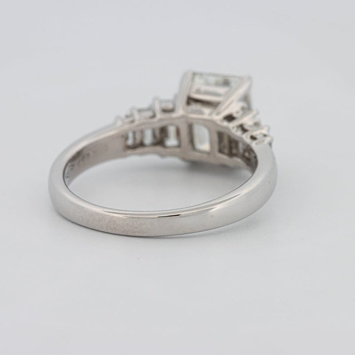 2 CT Emerald Cut Trilogy Solitaire - ZIZOV DIAMONDS