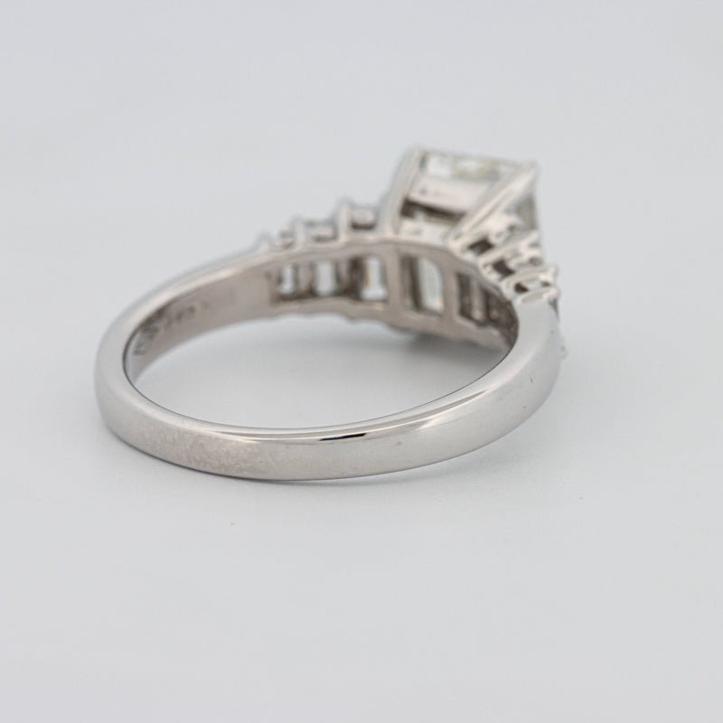 2 CT Emerald Cut Trilogy Solitaire - ZIZOV DIAMONDS