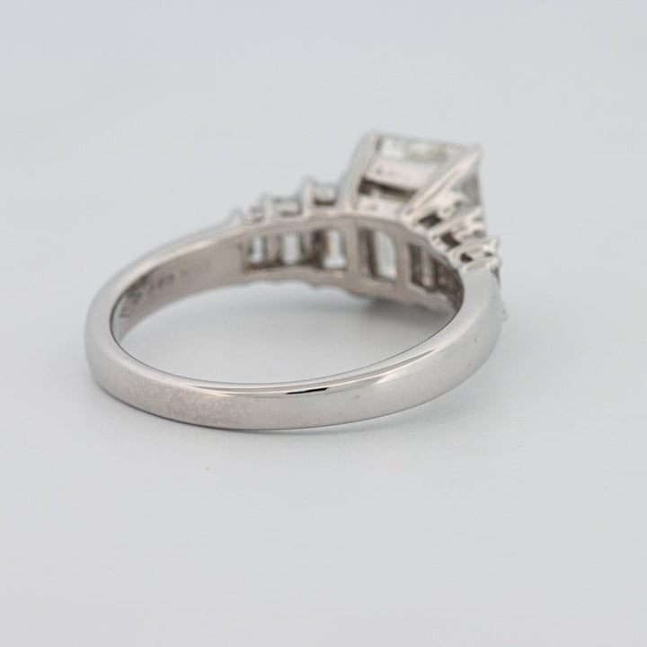 2 CT Emerald Cut Trilogy Solitaire - ZIZOV DIAMONDS