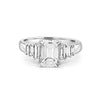 2 CT Emerald Cut Trilogy Solitaire - ZIZOV DIAMONDS
