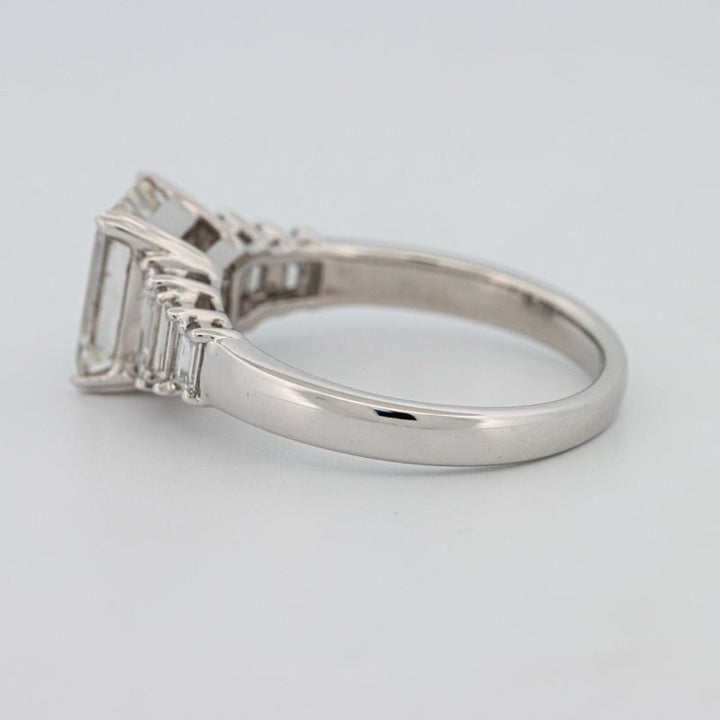 2 CT Emerald Cut Trilogy Solitaire - ZIZOV DIAMONDS